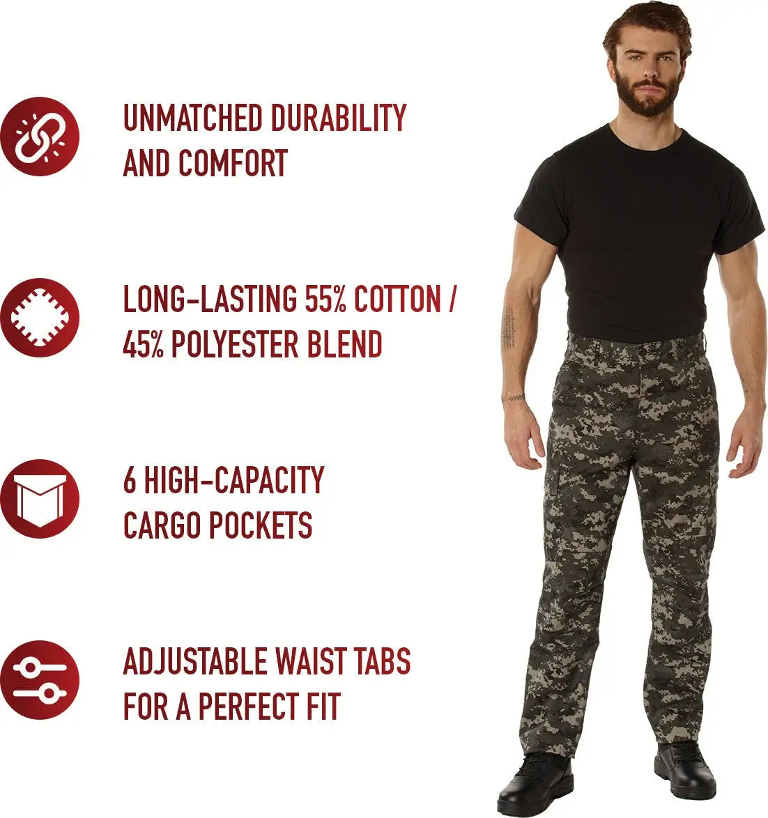 Rothco Digital Camo Tactical Bdu Pants