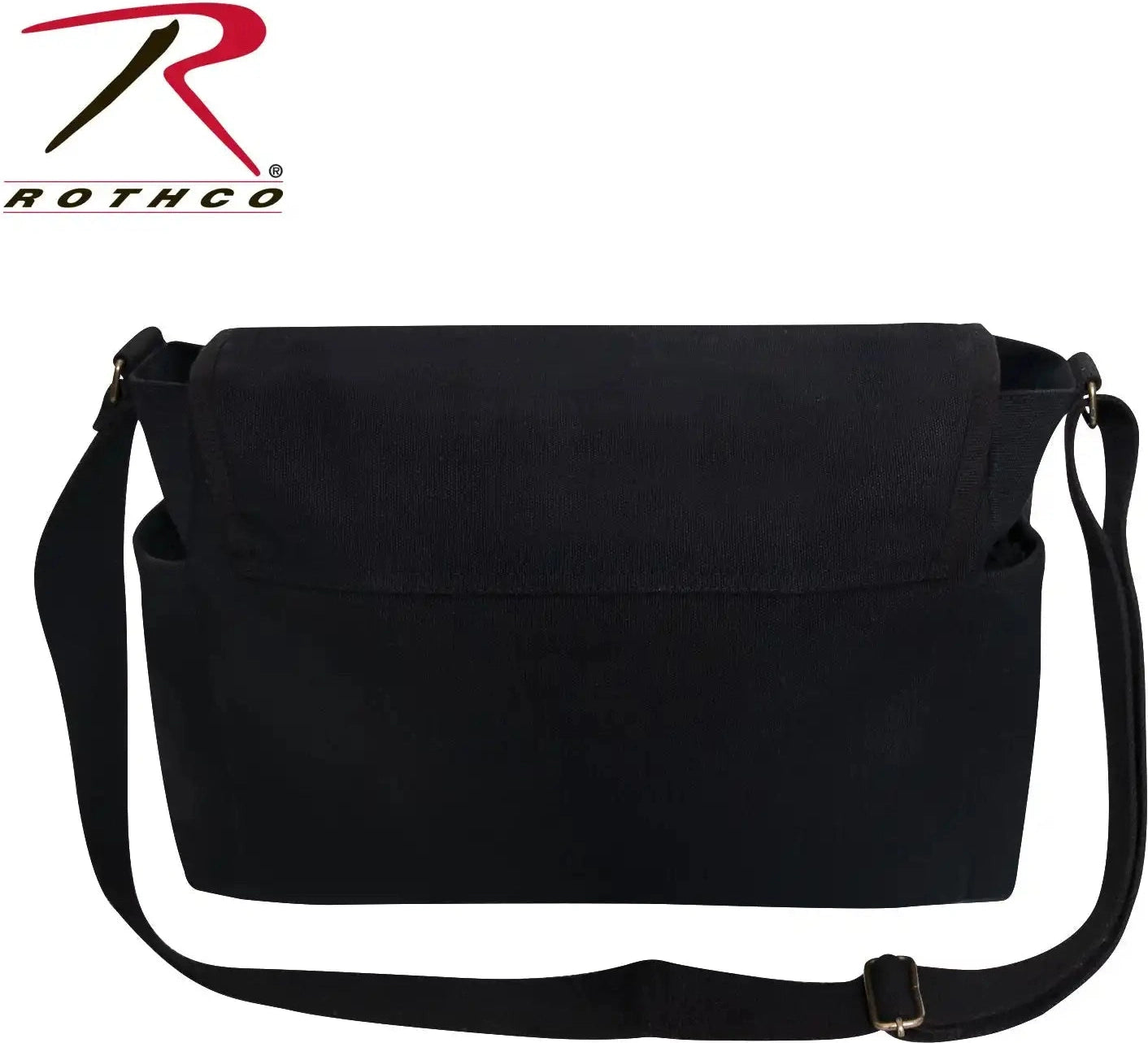 Rothco Distressed U.s. Flag Canvas Messenger Bag Black / one Size