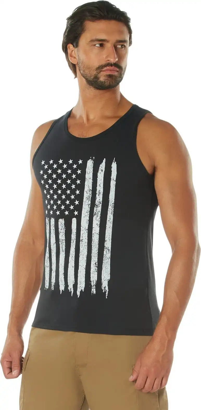 Rothco Distressed U.s. Flag Tank Top Black / s