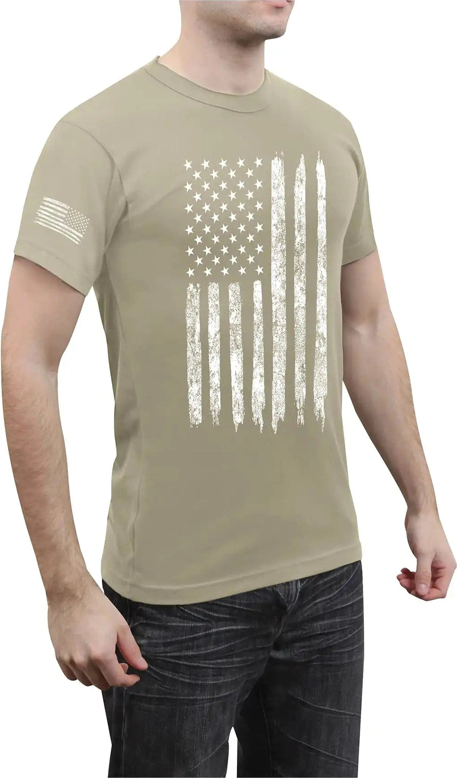Rothco Distressed us Flag Athletic Fit t Shirt