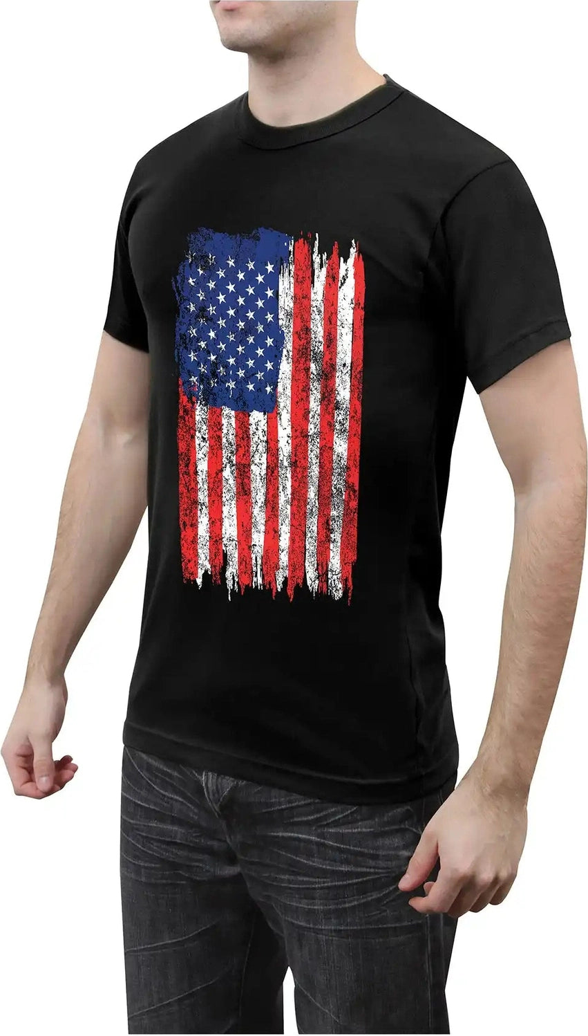Rothco Distressed us Flag Athletic Fit t Shirt