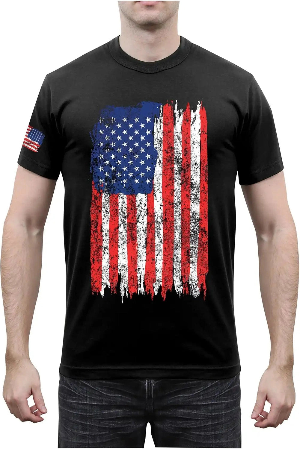 Rothco Distressed us Flag Athletic Fit t Shirt