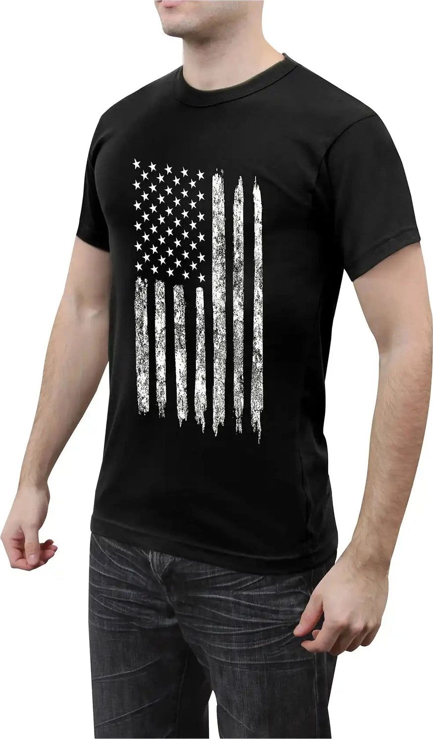 Rothco Distressed us Flag Athletic Fit t Shirt
