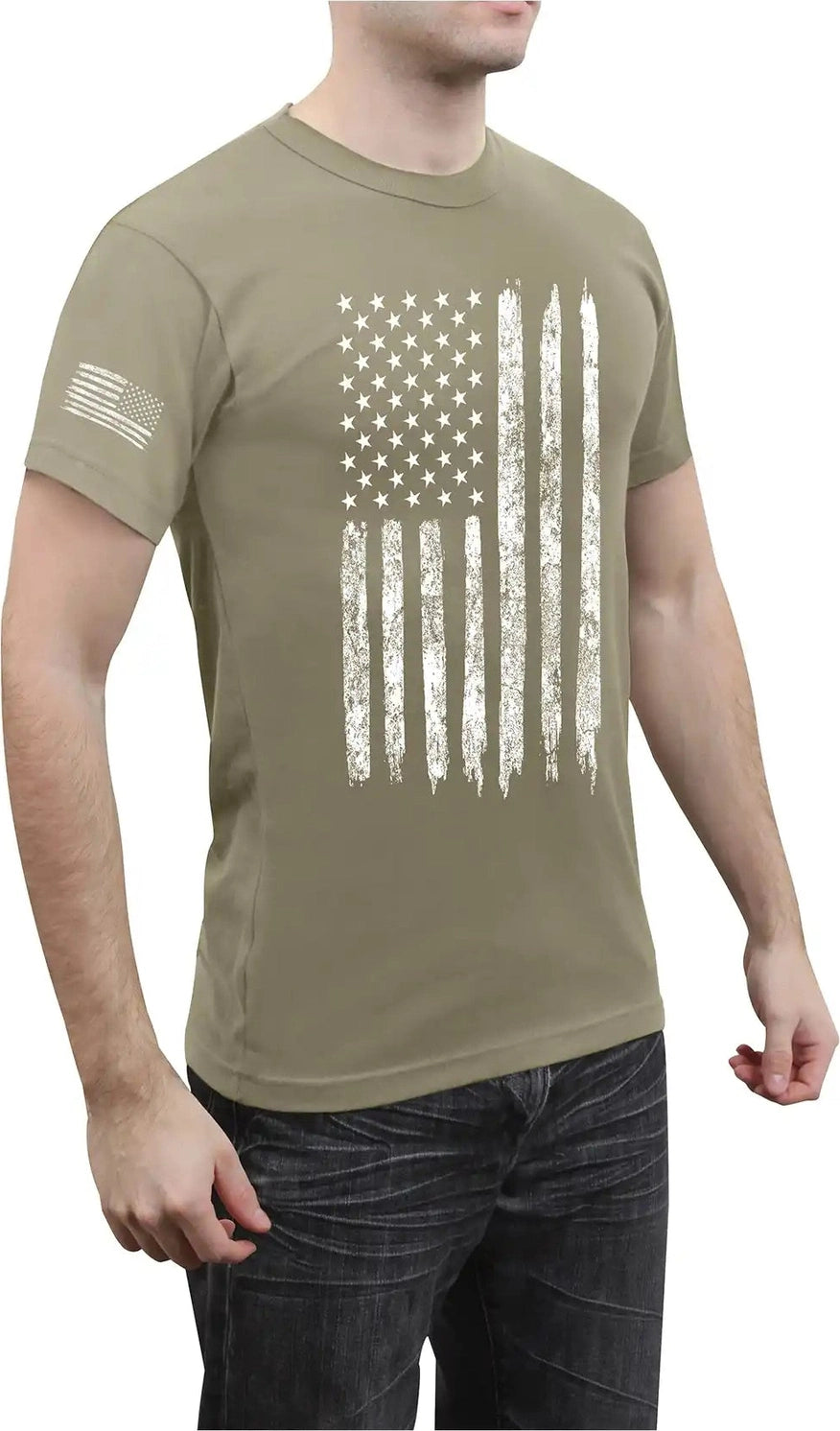 Rothco Distressed us Flag Athletic Fit t Shirt