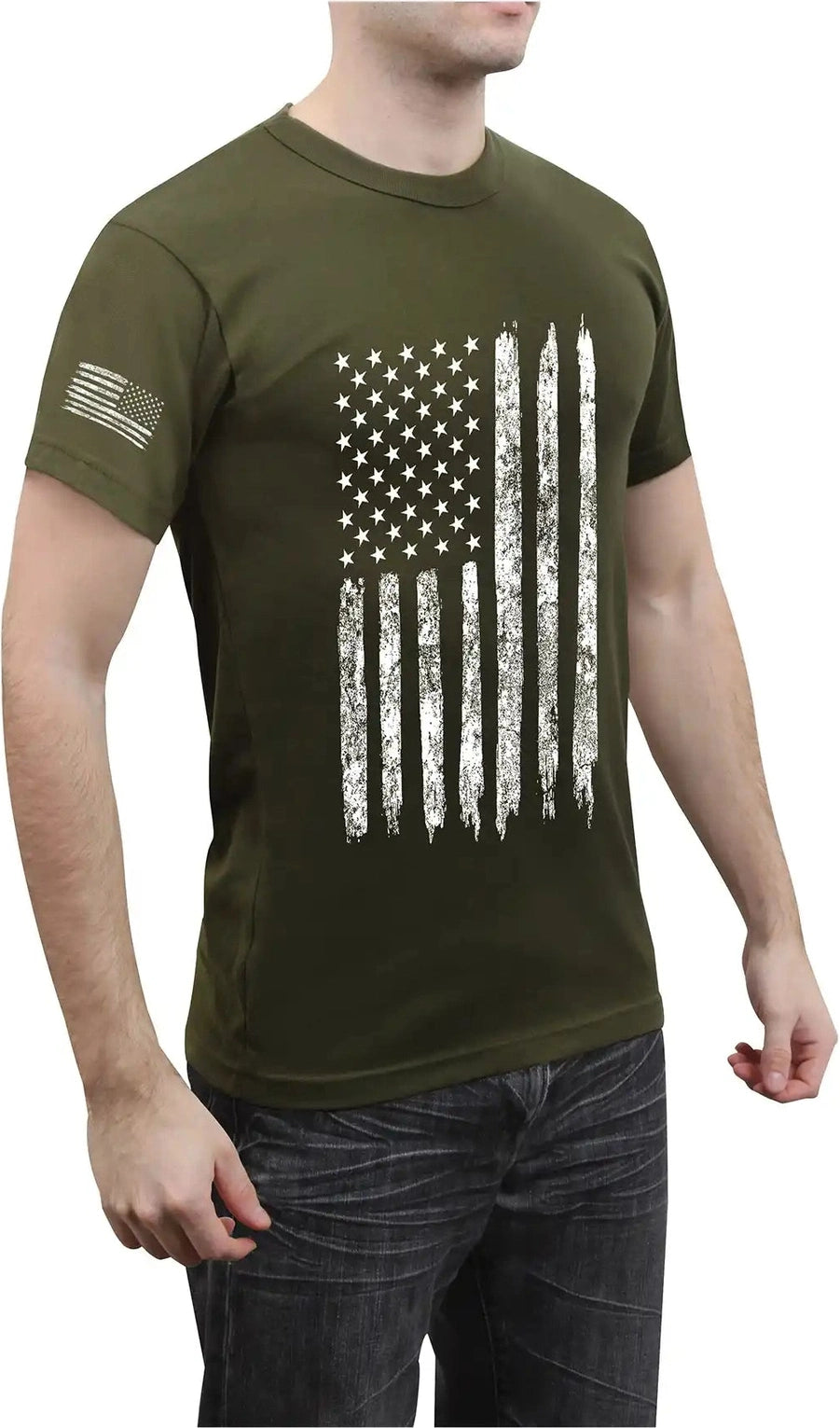 Rothco Distressed us Flag Athletic Fit t Shirt