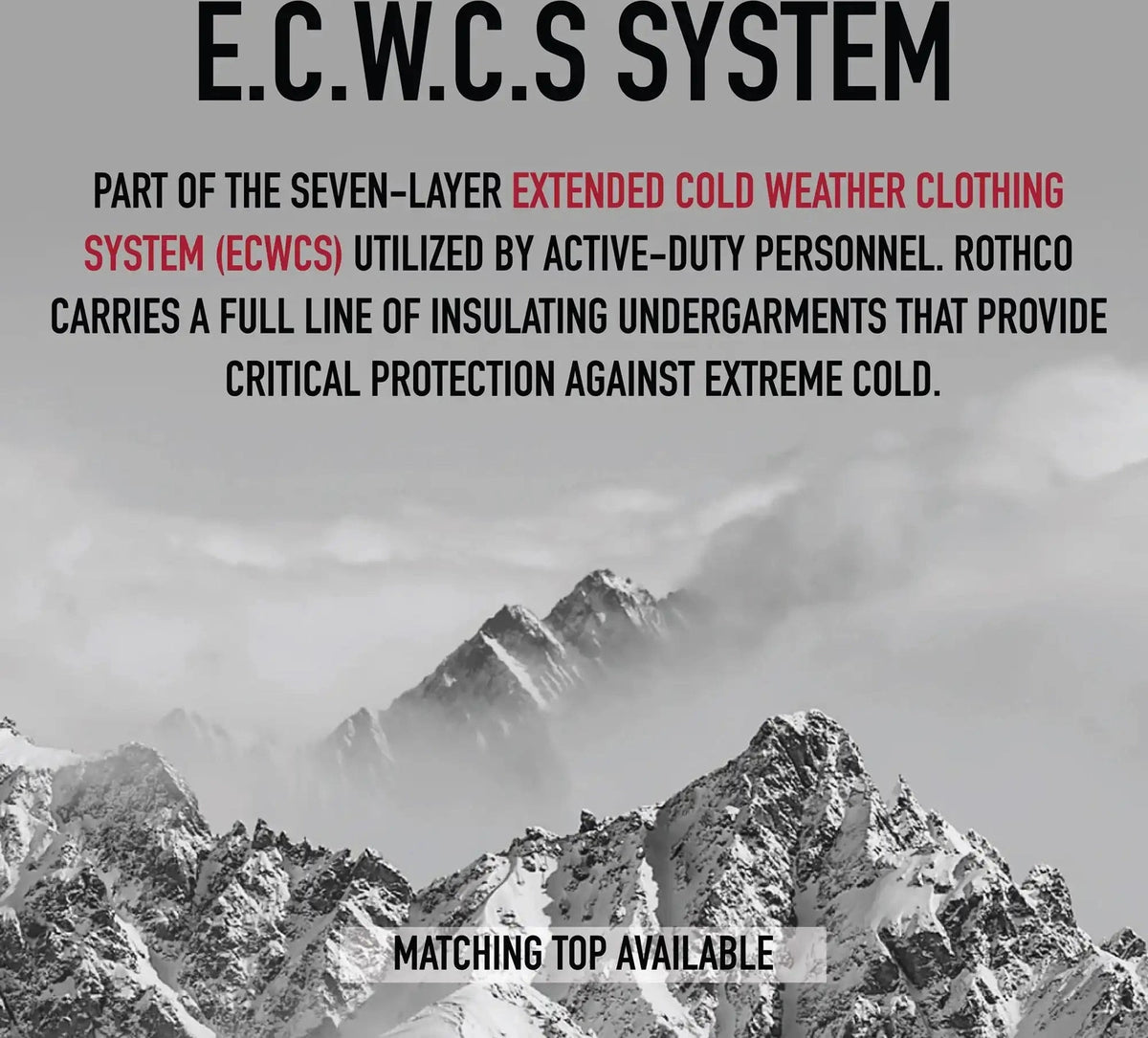 Rothco Ecwcs Gen Iii Mid Weight Underwear Bottoms (level Ii)