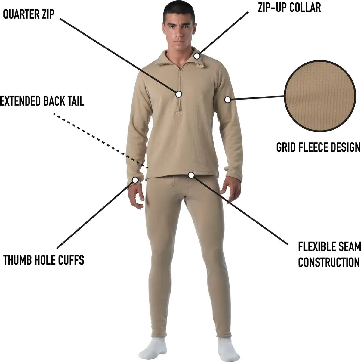 Rothco Ecwcs Gen Iii Mid Weight Underwear Top (level Ii)