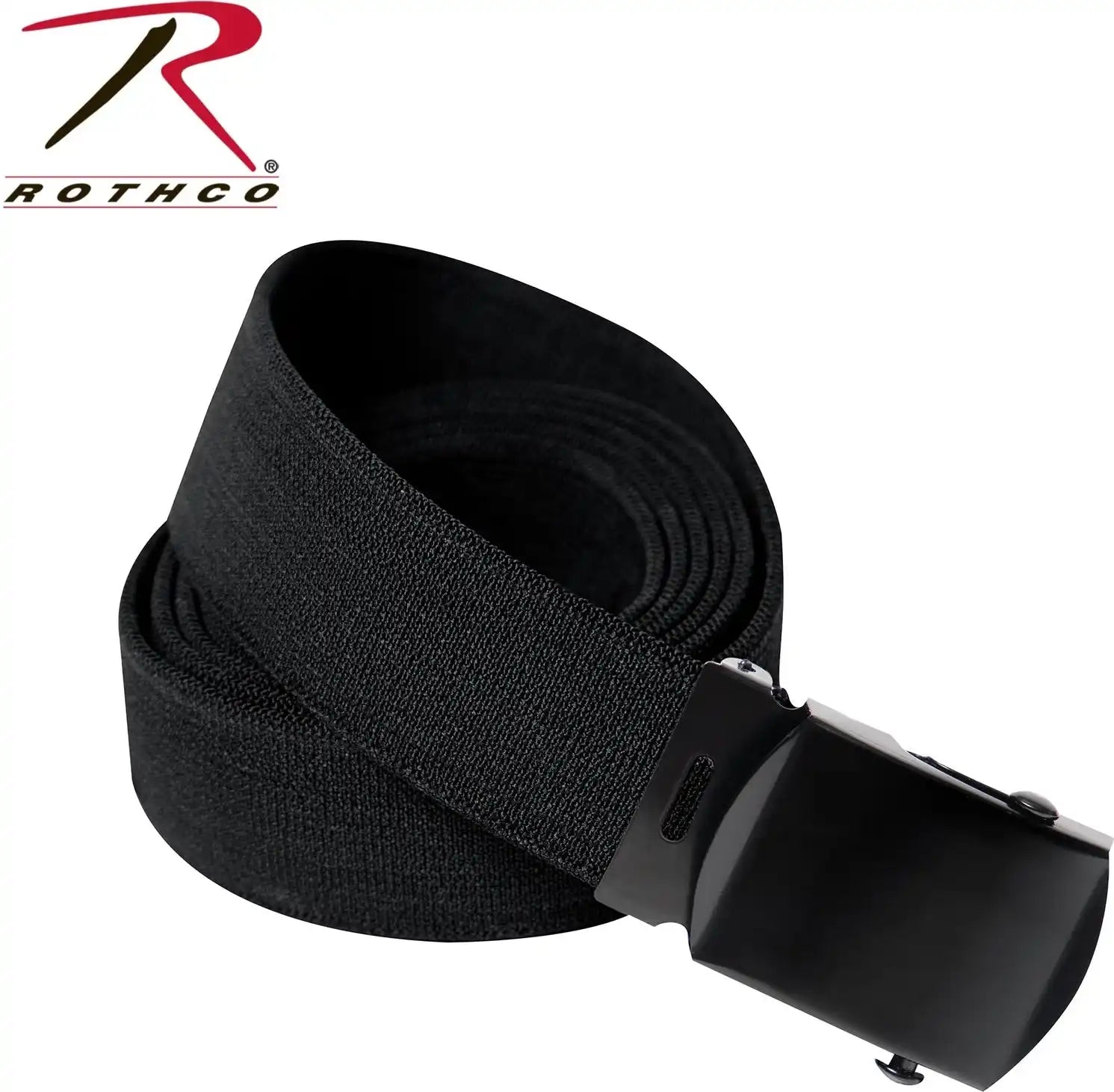 Rothco Elastic Stretch Web Belt 54 Inches Long | Black