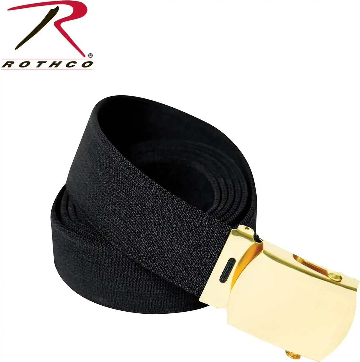 Rothco Elastic Stretch Web Belt 54 Inches Long | Black