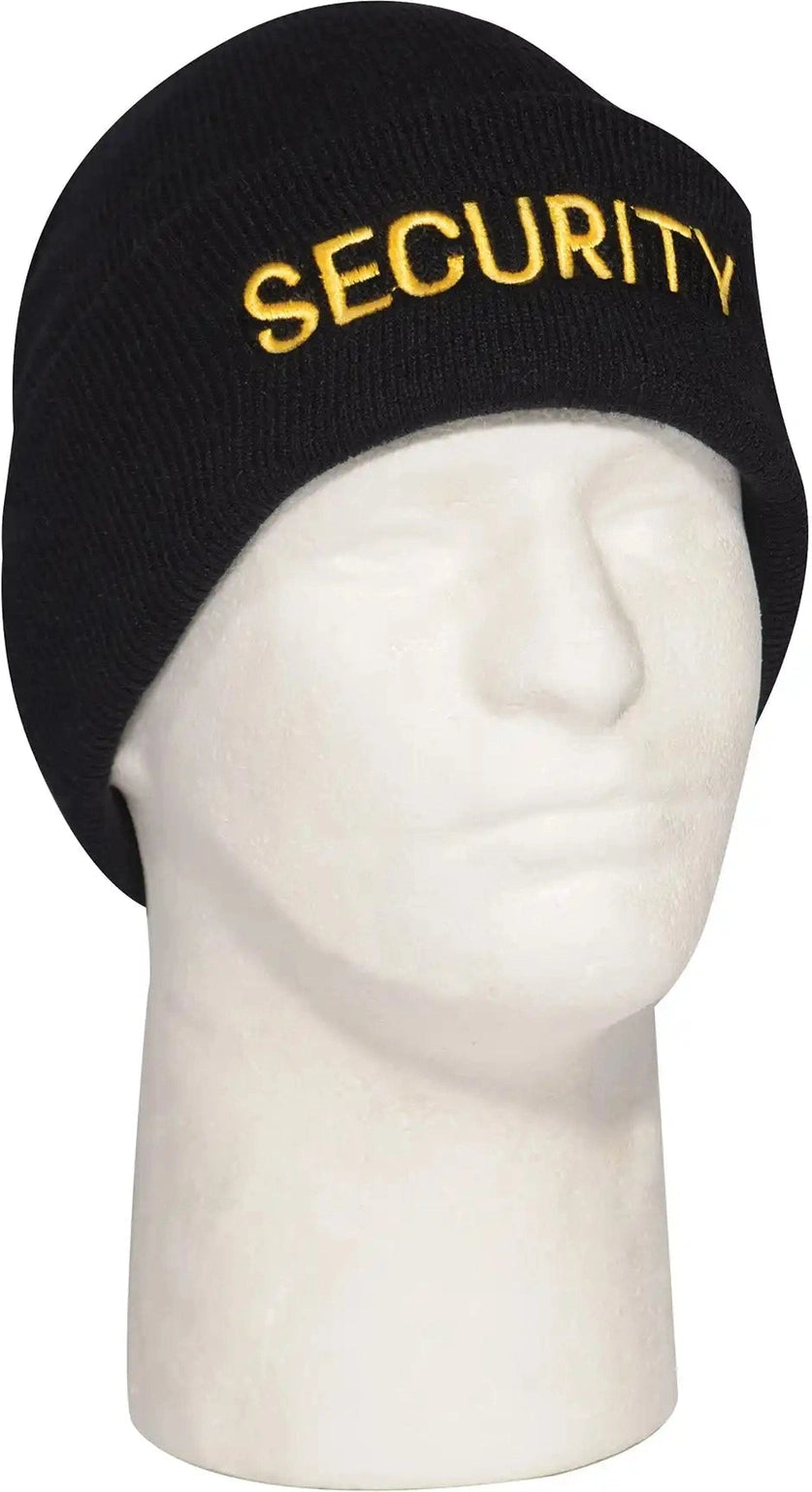 Rothco Embroidered Security Watch Cap Black & Gold