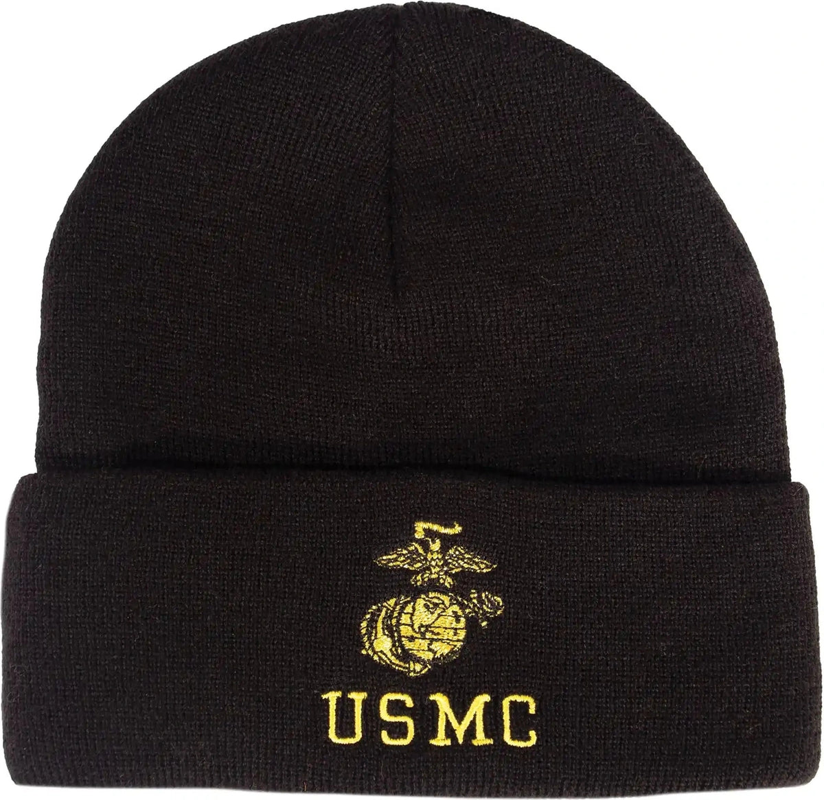 Rothco Embroidered Usmc Watch Cap with Gold Eagle Globe &amp; Anchor Insignia