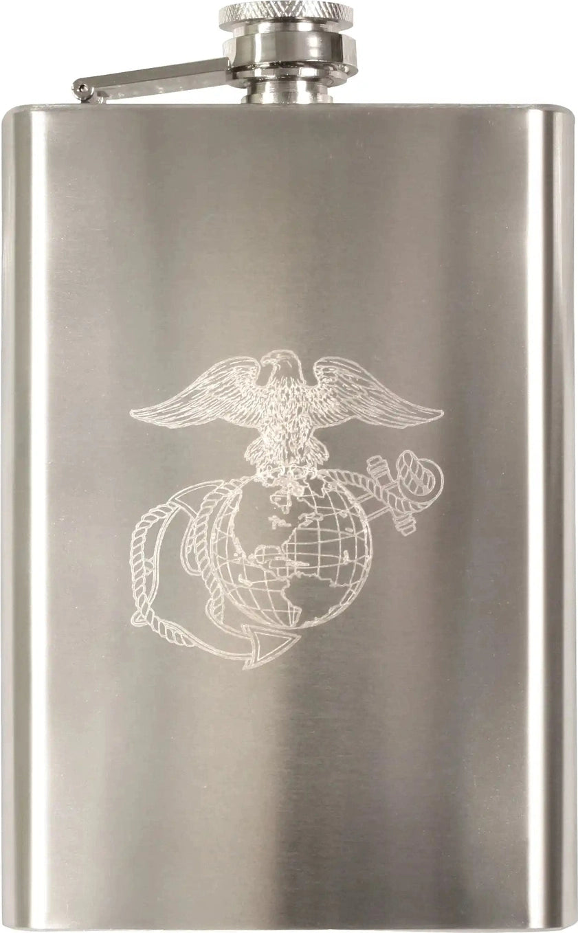 Rothco Engraved Usmc Stainless Steel Flask Marines