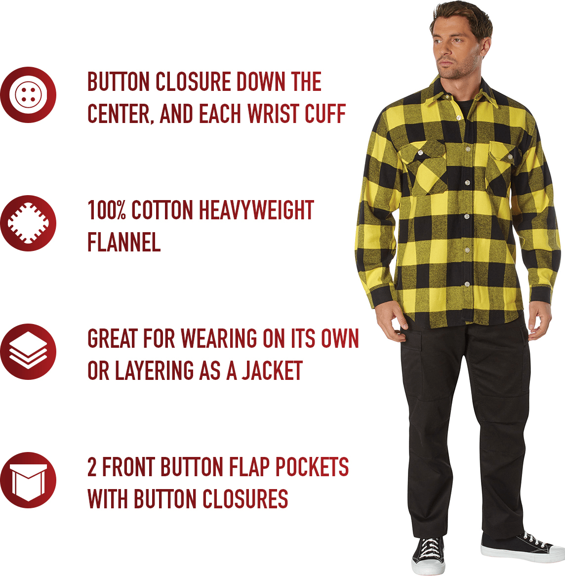 Rothco Extra Heavyweight Buffalo Plaid Flannel Shirt