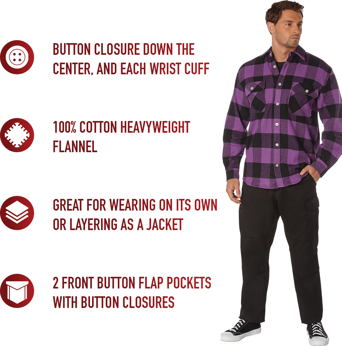 Rothco Extra Heavyweight Buffalo Plaid Flannel Shirt