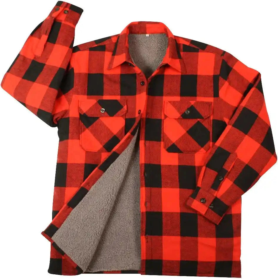 Rothco Extra Heavyweight Buffalo Plaid Sherpa Lined Flannel Shirts