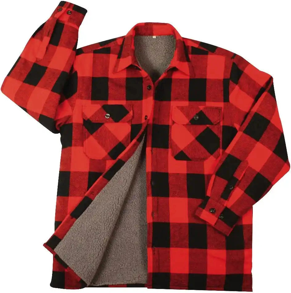 Rothco Extra Heavyweight Buffalo Plaid Sherpa Lined Flannel Shirts