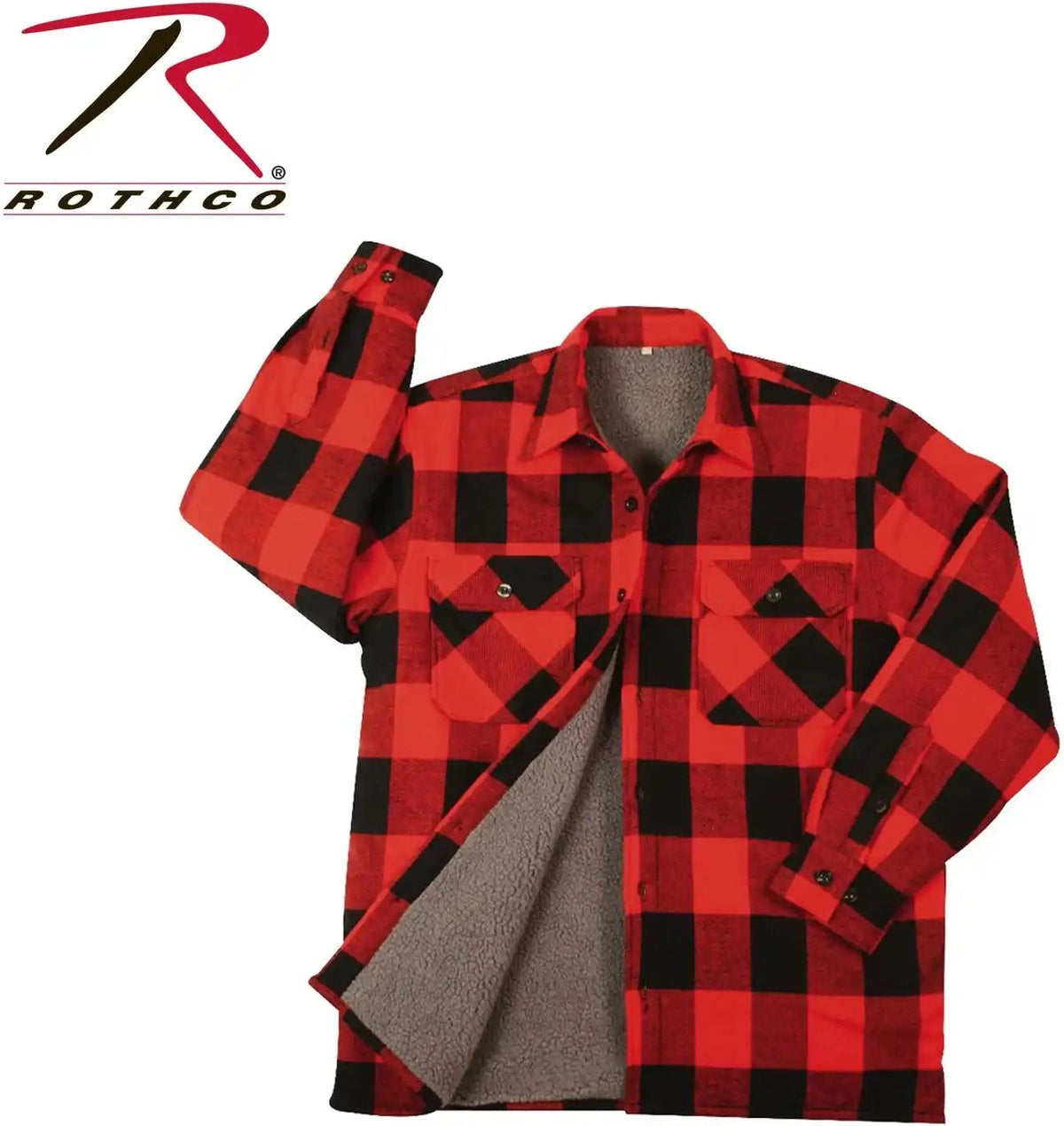 Rothco Extra Heavyweight Buffalo Plaid Sherpa Lined Flannel Shirts