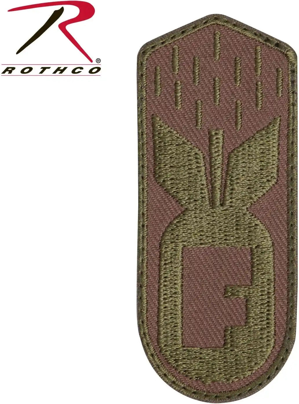 Rothco f Bomb Patch with Hook Back Coyote Brown / one Size
