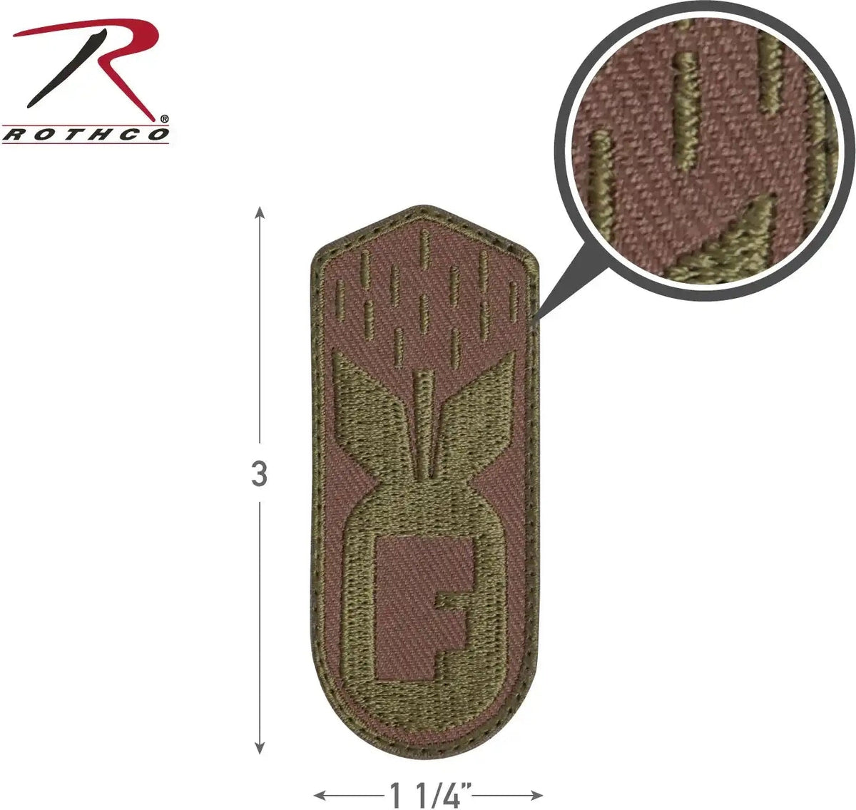 Rothco F-bomb Patch with Hook Back - Coyote Brown - one Size