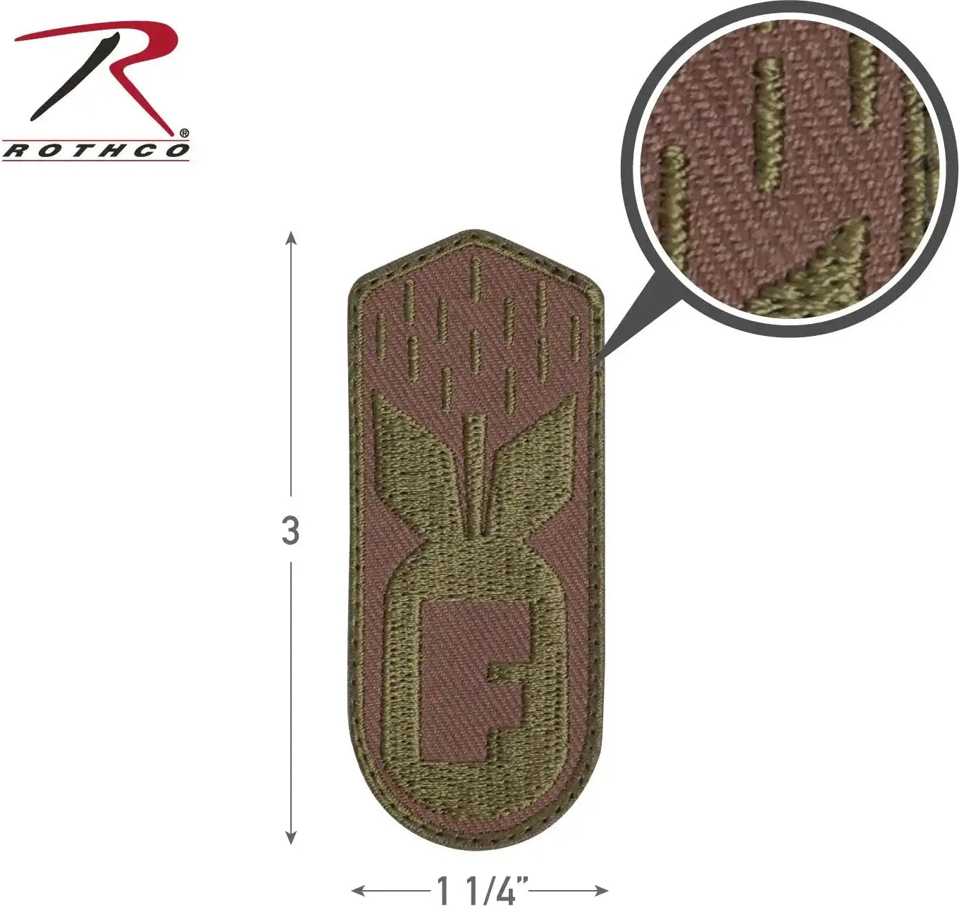 Rothco f Bomb Patch with Hook Back Coyote Brown / one Size