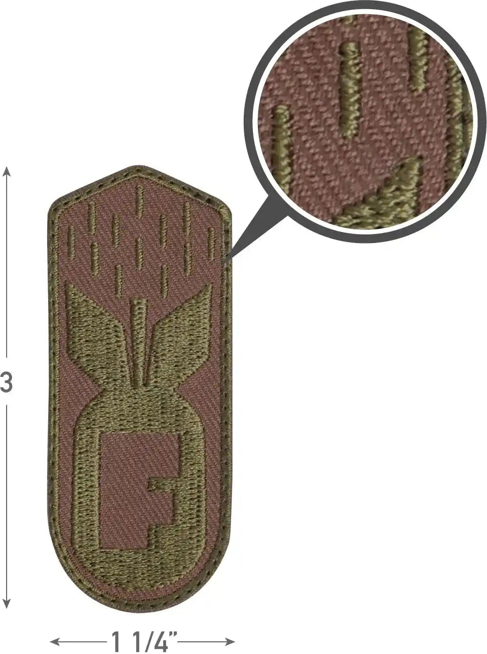 Rothco F-bomb Patch with Hook Back - Coyote Brown - one Size