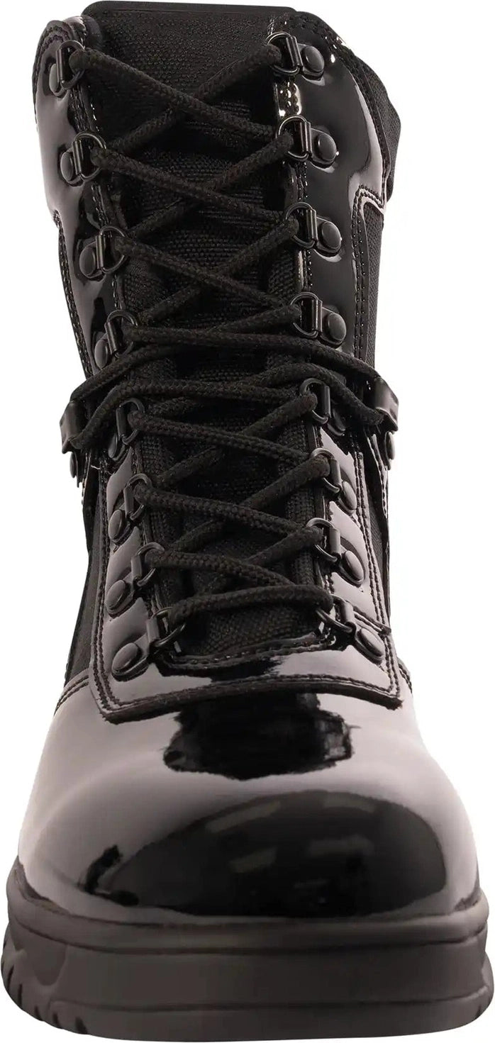 Rothco Forced Entry High Gloss Tactical Boot with Side Zipper 8 Inch Black / 11.5