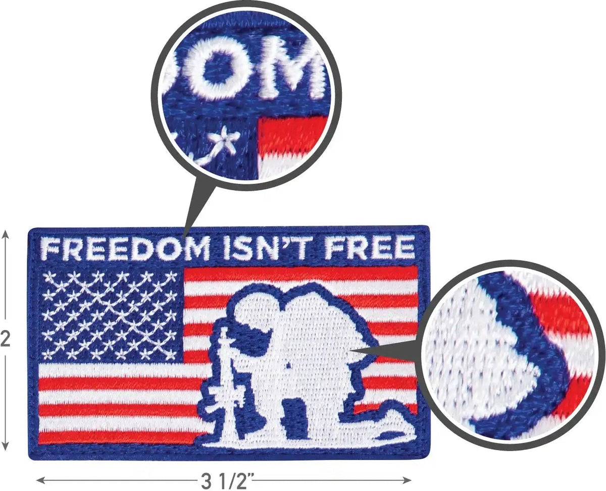 Rothco Freedom Isn’t Free Patch with Hook Back Red / White / Blue / one Size
