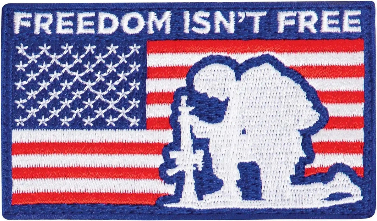 Rothco Freedom Isn’t Free Patch with Hook Back Red / White / Blue / one Size