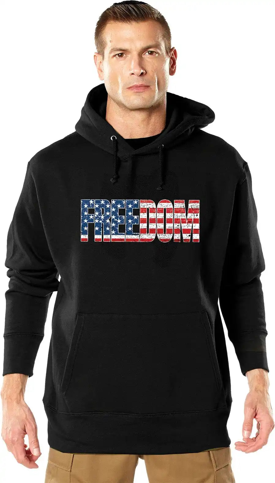 Rothco Freedom us Flag Hoodie - Black / m
