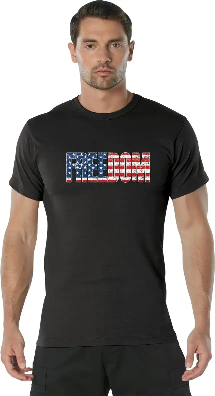 Rothco Freedom us Flag t Shirt Black / s
