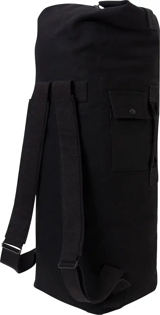 Rothco G.i. Style Canvas Double Strap Duffle Bag Black / one Size