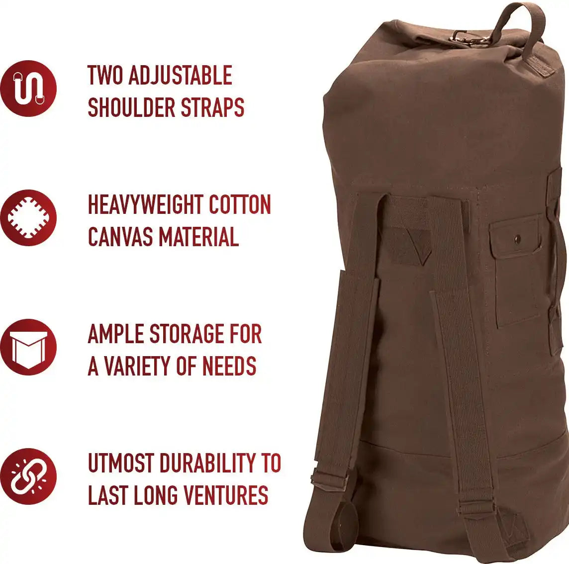Rothco G.i. Style Canvas Double Strap Duffle Bag