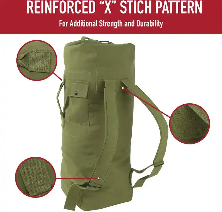 Rothco G.i. Style Canvas Double Strap Duffle Bag