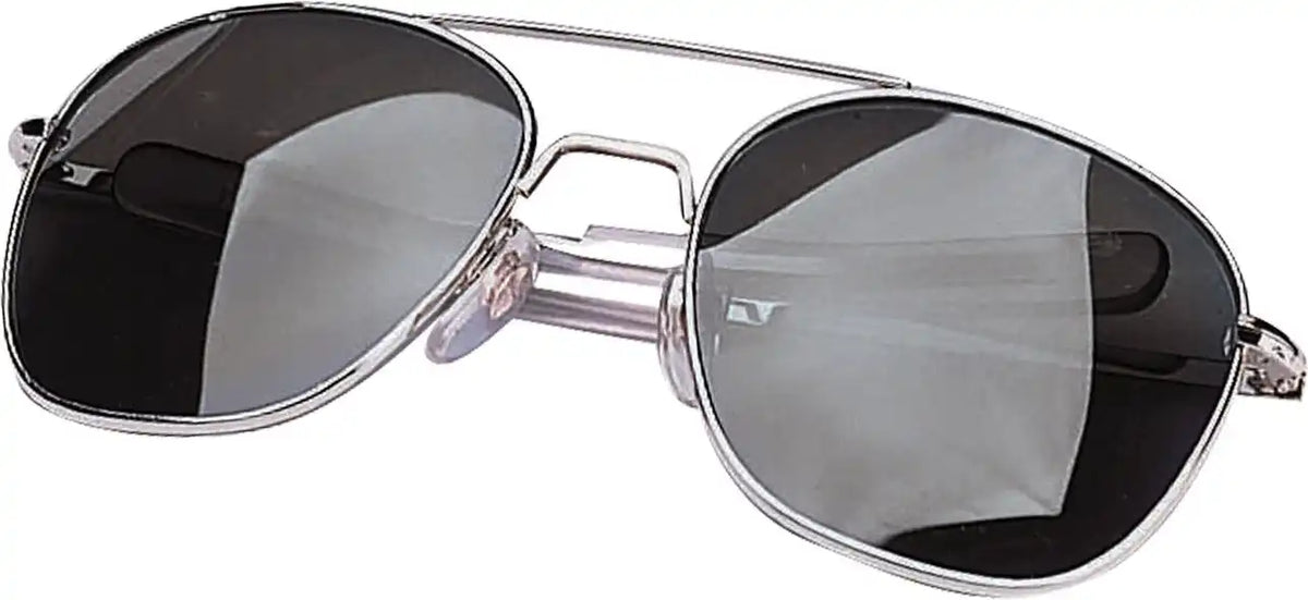 Rothco G.i. Type Aviator Sunglasses Chrome / Smoke / 52 Mm