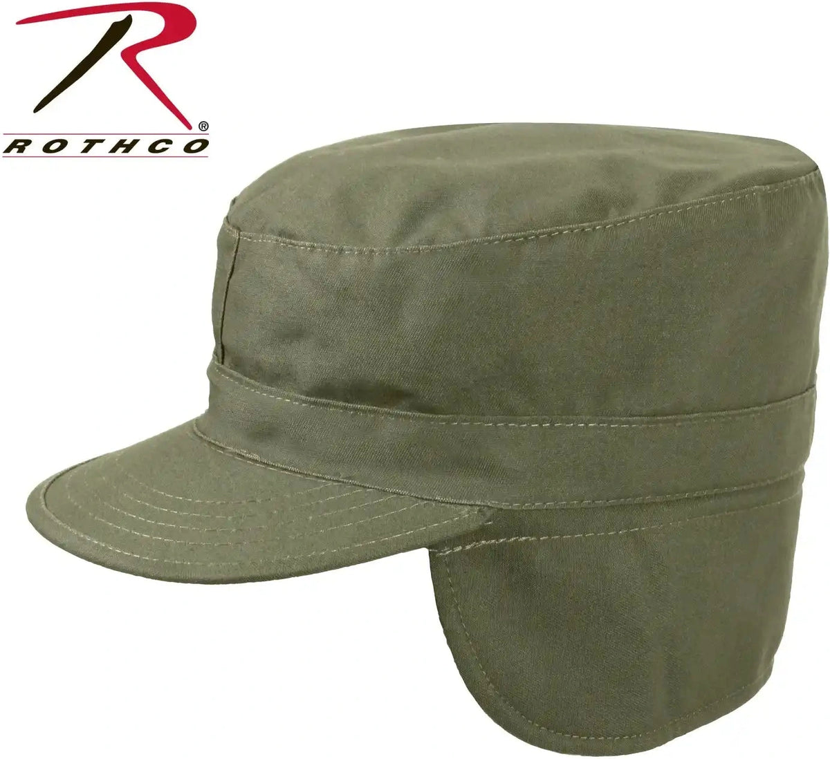 Rothco G.i. Type Combat Caps with Flaps Olive Drab / 7 3/4