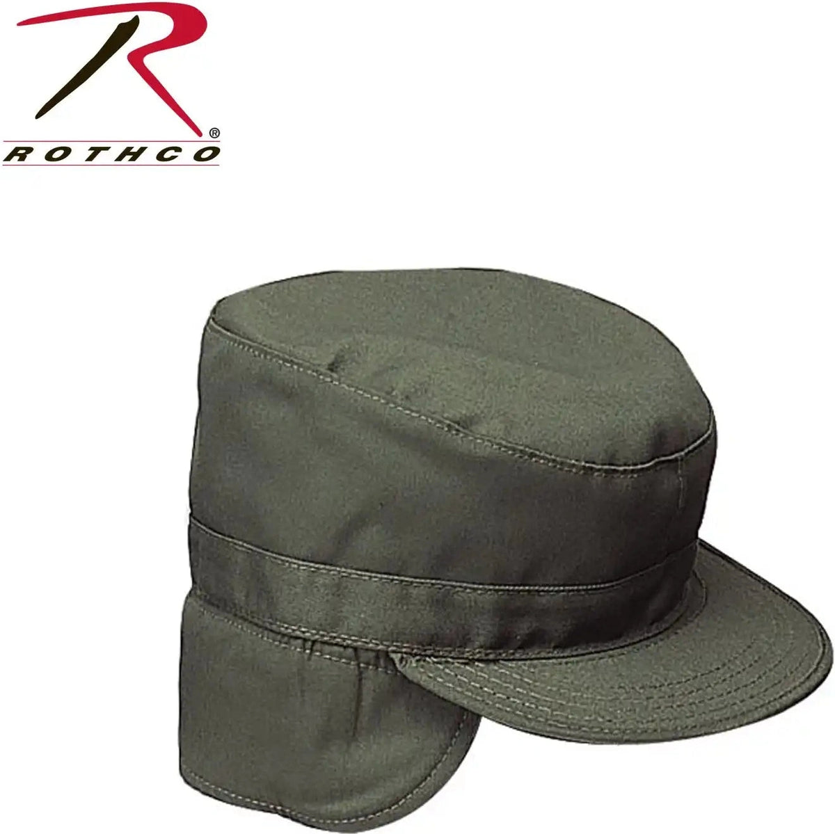 Rothco G.i. Type Combat Caps with Flaps Olive Drab / 7 3/4