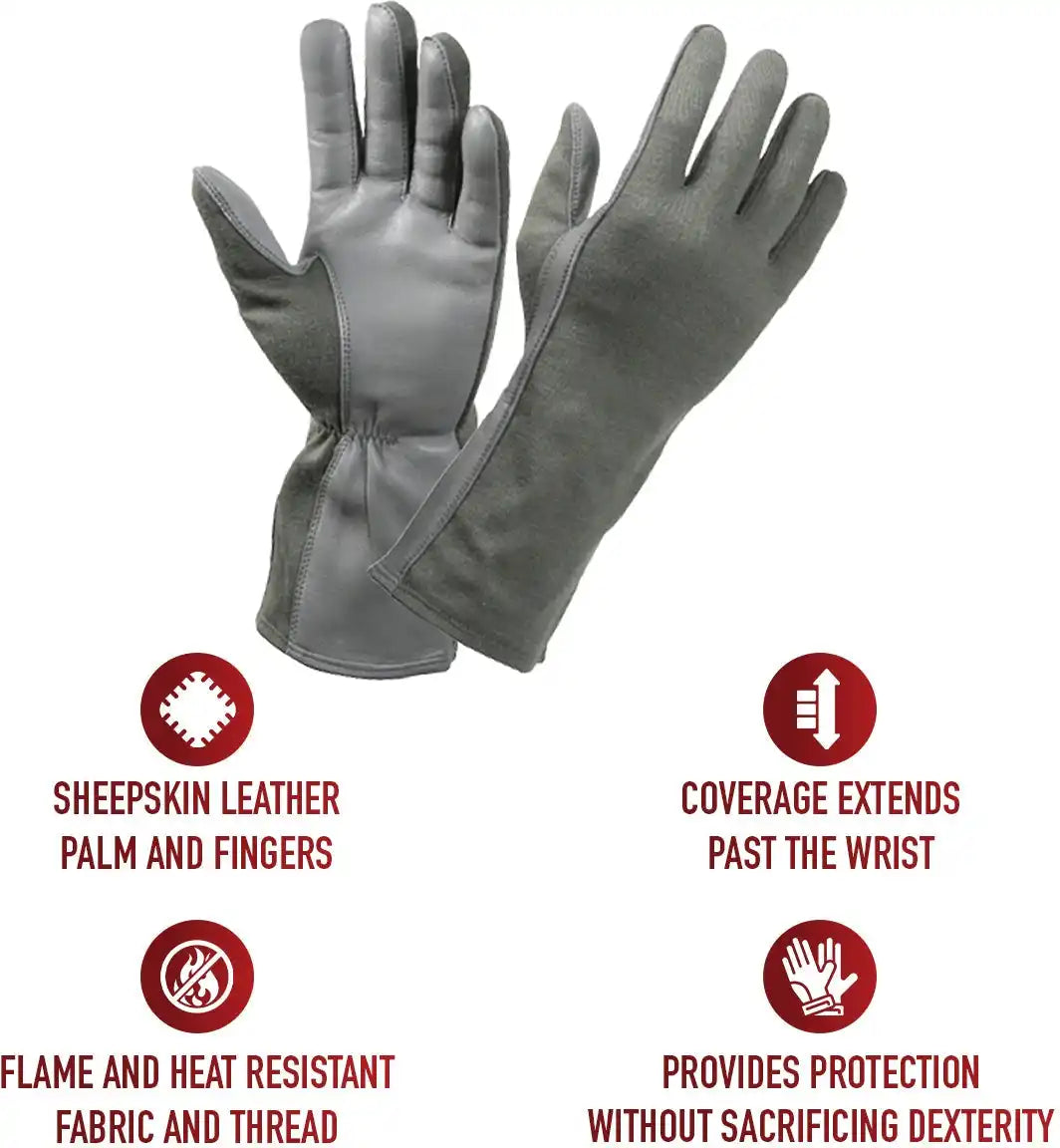 Rothco G.i. Type Flame &amp; Heat Resistant Flight Gloves