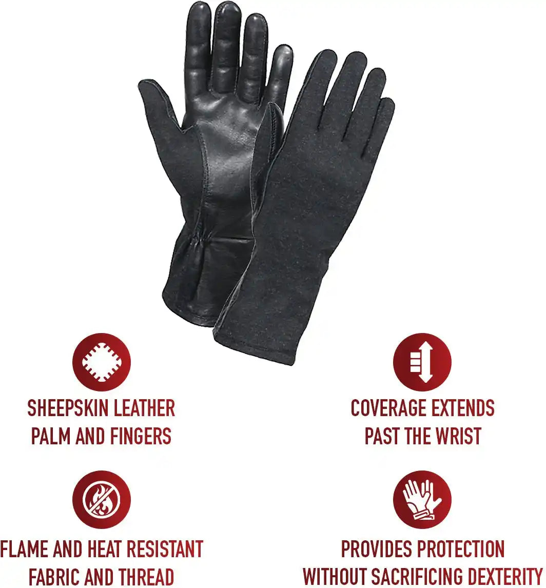 Rothco G.i. Type Flame &amp; Heat Resistant Flight Gloves