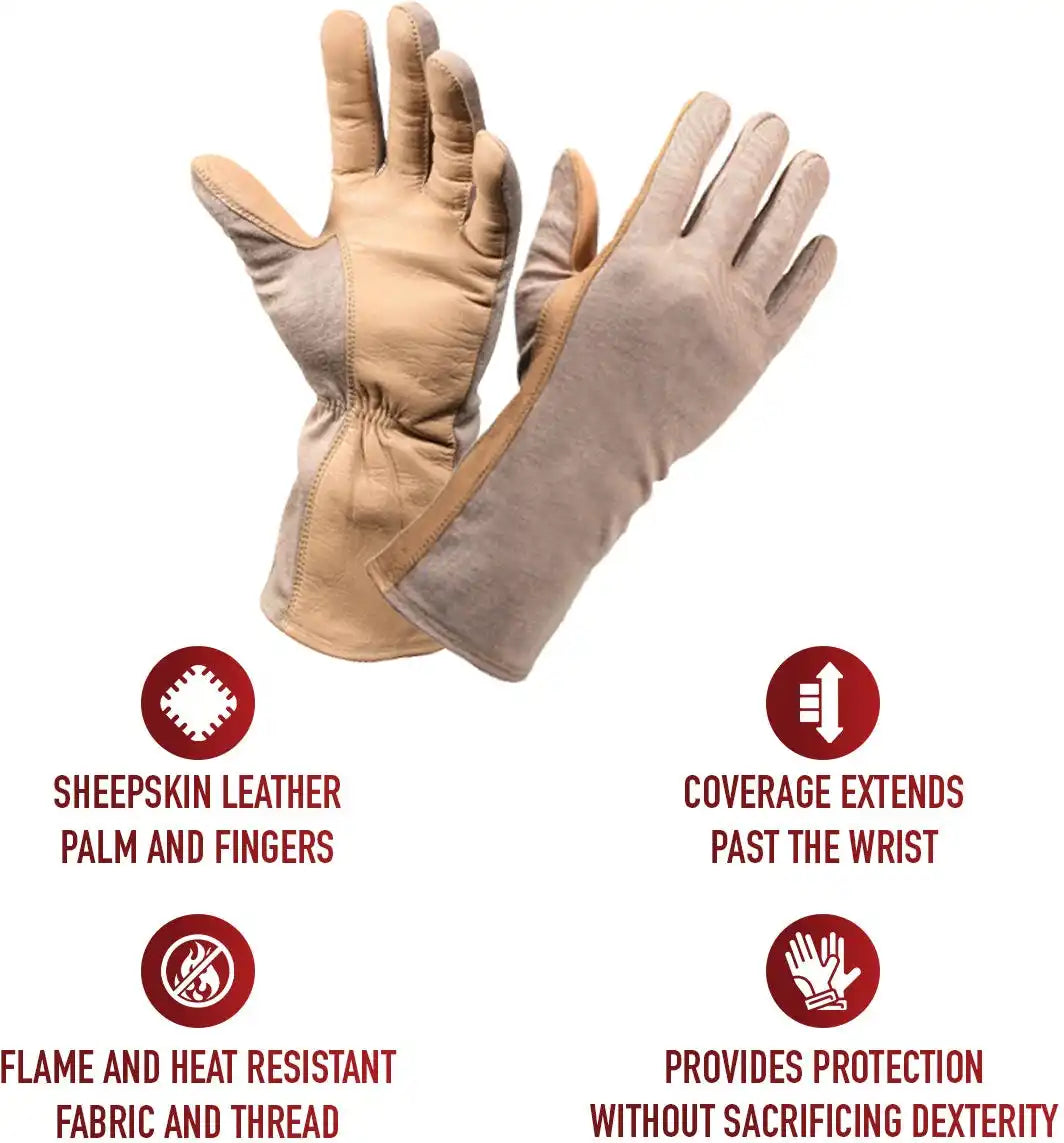 Rothco G.i. Type Flame &amp; Heat Resistant Flight Gloves