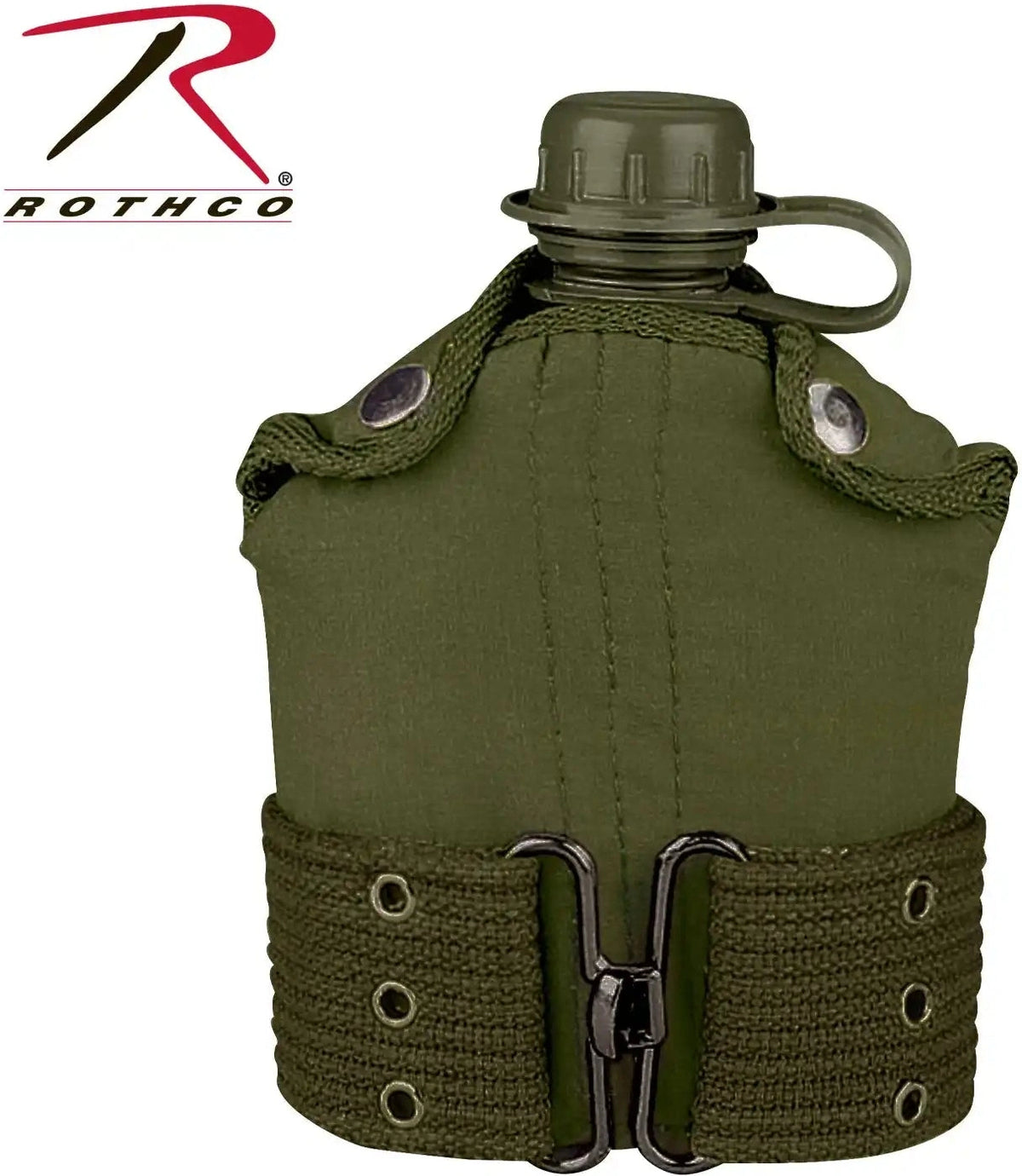 Rothco G.i. Type Plastic Canteen &amp; Pistol Belt Kit Olive Drab