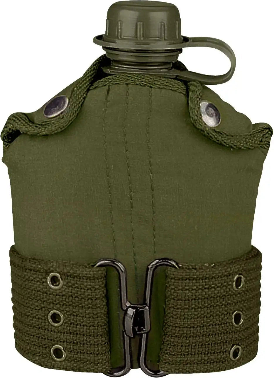 Rothco G.i. Type Plastic Canteen &amp; Pistol Belt Kit Olive Drab