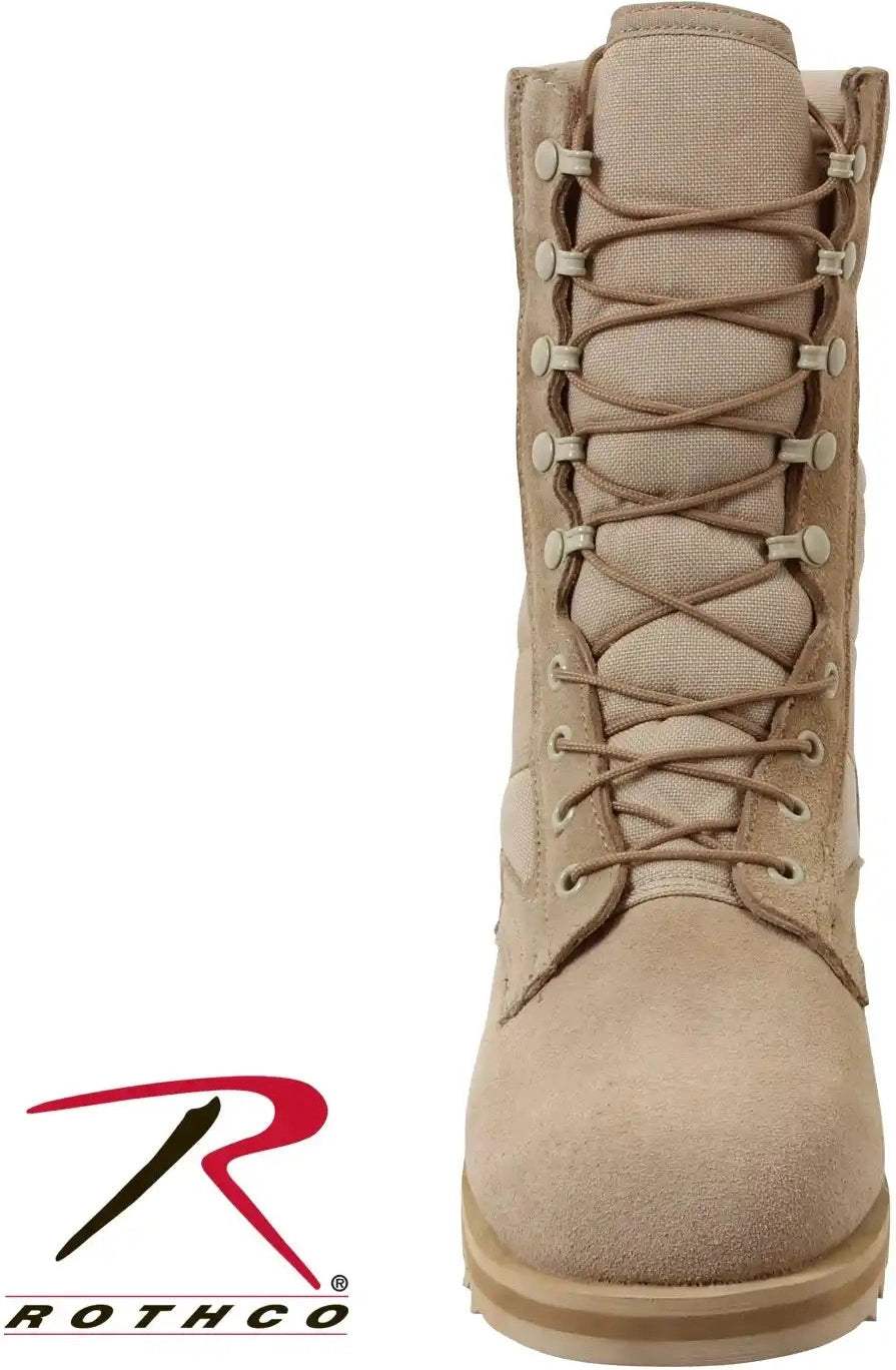 Rothco G.i. Type Ripple Sole Desert Tan Jungle Boots 10 Inch 6 / Wide