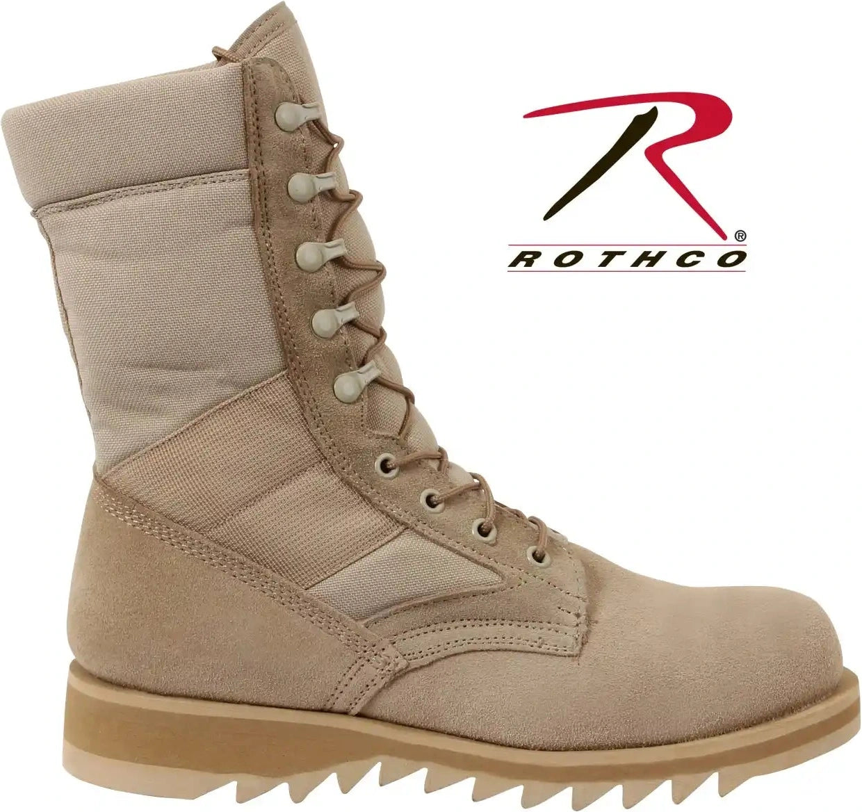 Rothco G.i. Type Ripple Sole Desert Tan Jungle Boots 10 Inch 6 / Wide