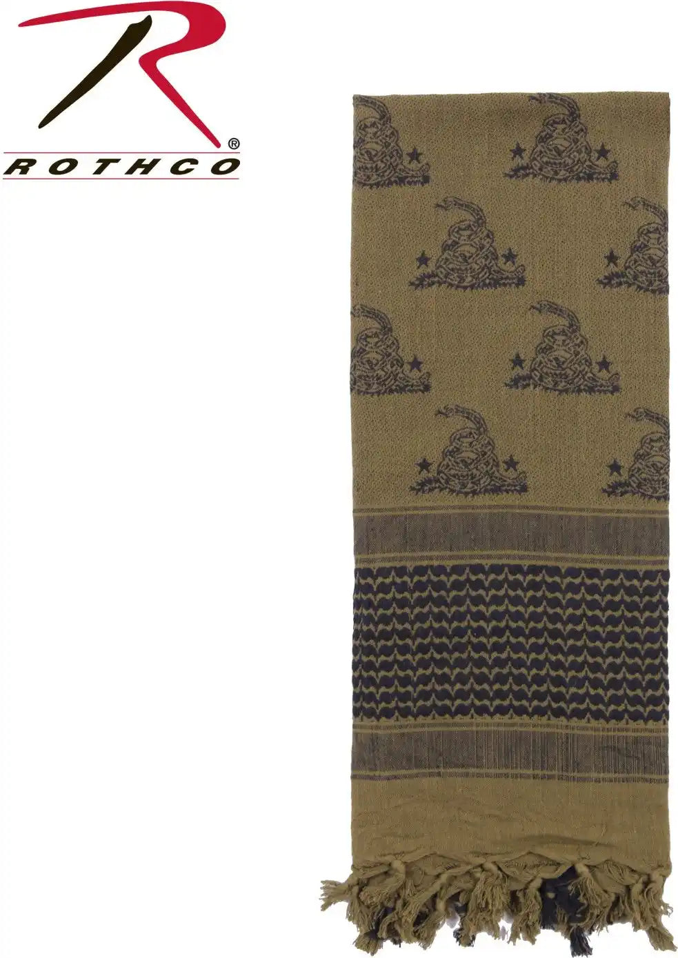 Rothco Gadsden Snake Shemagh Tactical Desert Scarf