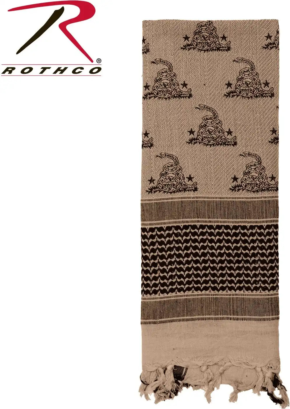Rothco Gadsden Snake Shemagh Tactical Desert Scarf