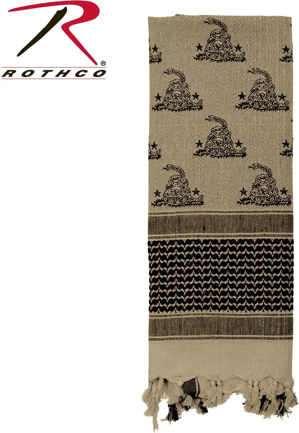 Rothco Gadsden Snake Shemagh Tactical Desert Scarf