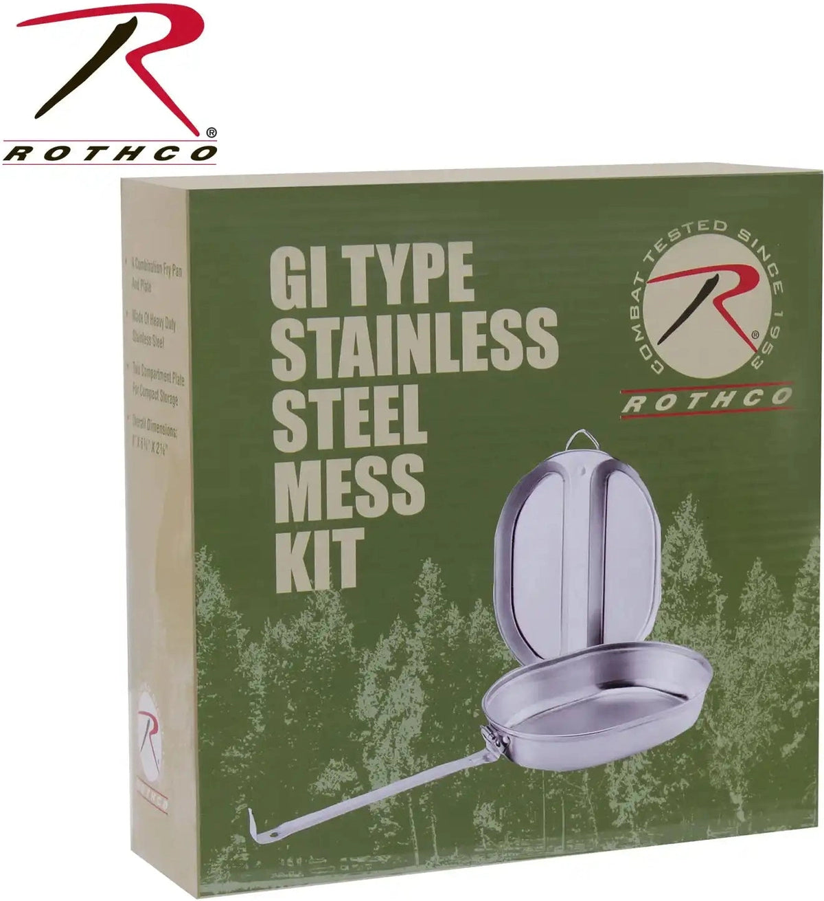 Rothco Gi Type Stainless Steel Mess Kit