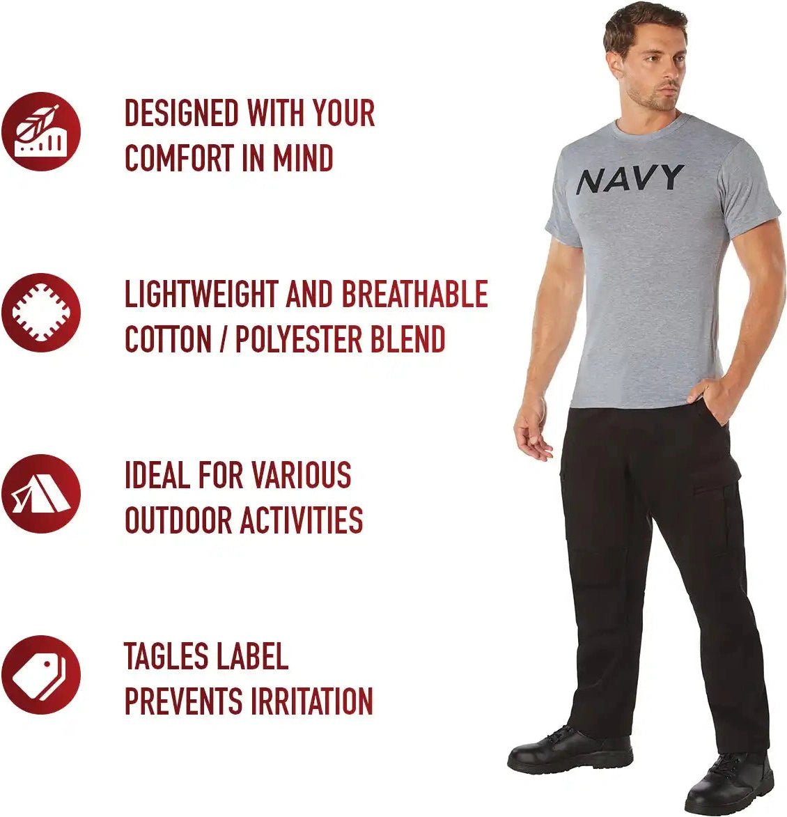 Rothco Grey Physical Training t Shirt