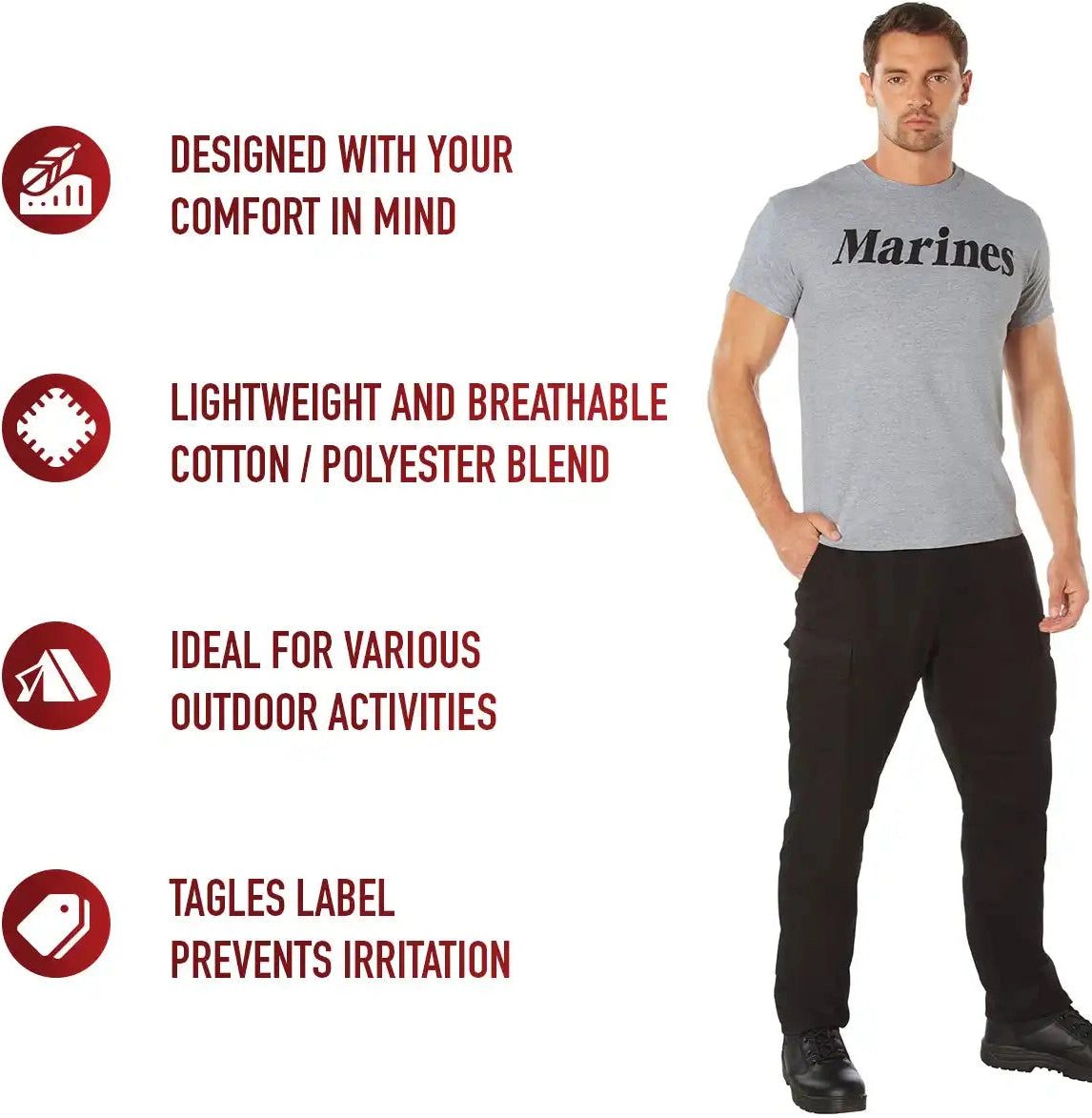 Rothco Grey Physical Training t Shirt