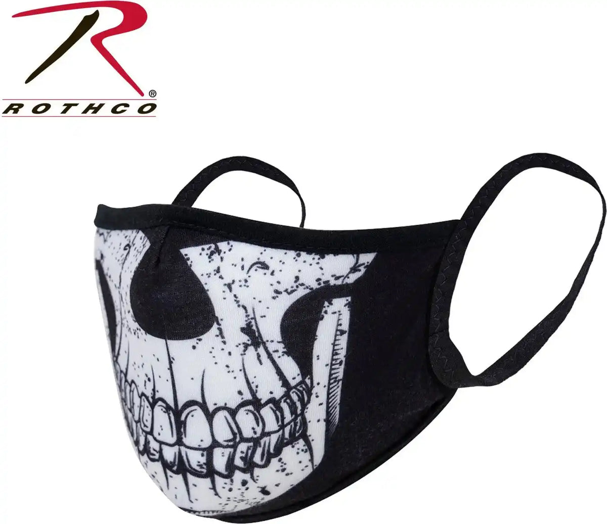 Rothco Half Skull Reusable 3 Layer Polyester Face Mask